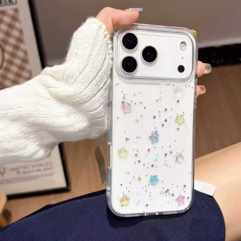 Husă iPhone 17 — 2 în 1, PC+TPU, Accent oglindă epoxidică, Protecție anti-cădere, Personalizabilă