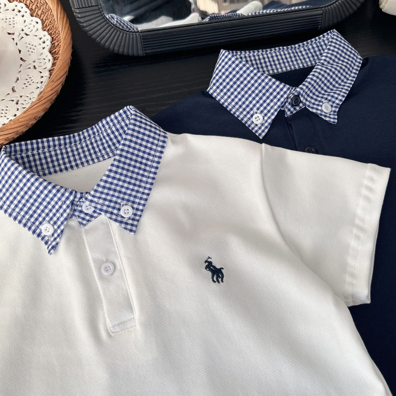 Polo majica, Korejski stil, Pamuk, Unisex, Uzrast 3–8 godina, Sigurnosna razina B