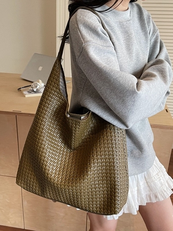 Ženska Tote torba, europsko-američki retro stil, PU materijal, magnetska kopča, unutarnja džep za telefon