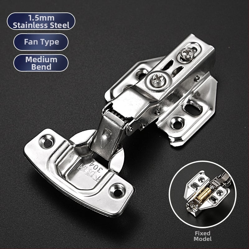 Γυαλισμένος μεντεσές από ανοξείδωτο χάλυβα για πόρτες ντουλάπας με αμορτισέρ, 304