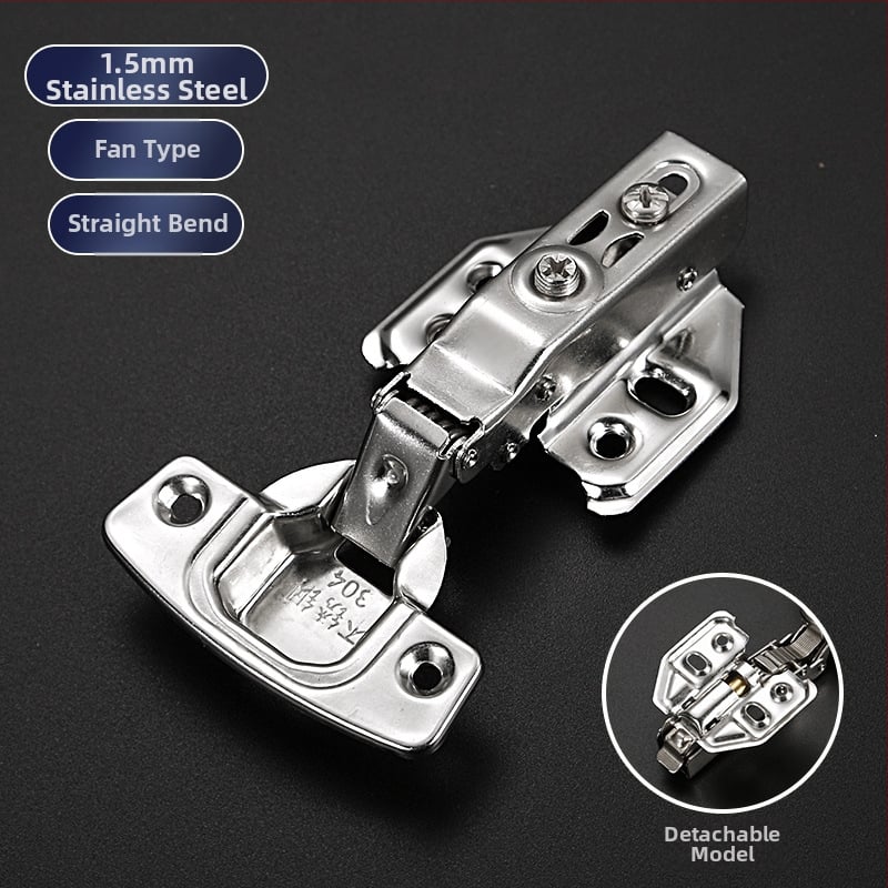 Γυαλισμένος μεντεσές από ανοξείδωτο χάλυβα για πόρτες ντουλάπας με αμορτισέρ, 304