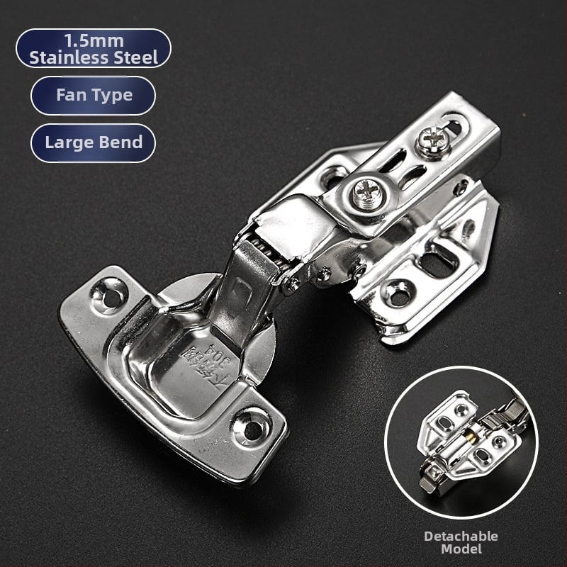 Γυαλισμένος μεντεσές από ανοξείδωτο χάλυβα για πόρτες ντουλάπας με αμορτισέρ, 304