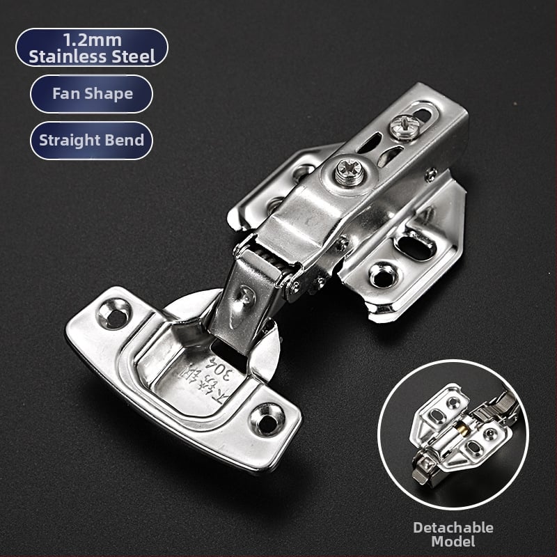 Γυαλισμένος μεντεσές από ανοξείδωτο χάλυβα για πόρτες ντουλάπας με αμορτισέρ, 304