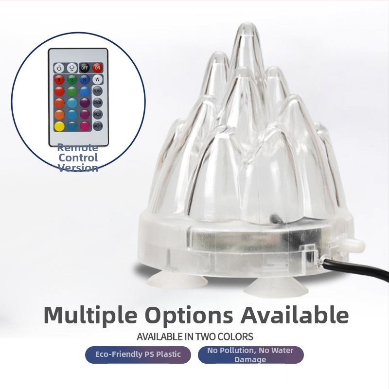 Akvarijná lampa s bublinami a sopečnou scenériou, oxigénová pumpa, pagodová lampa, vodotesná