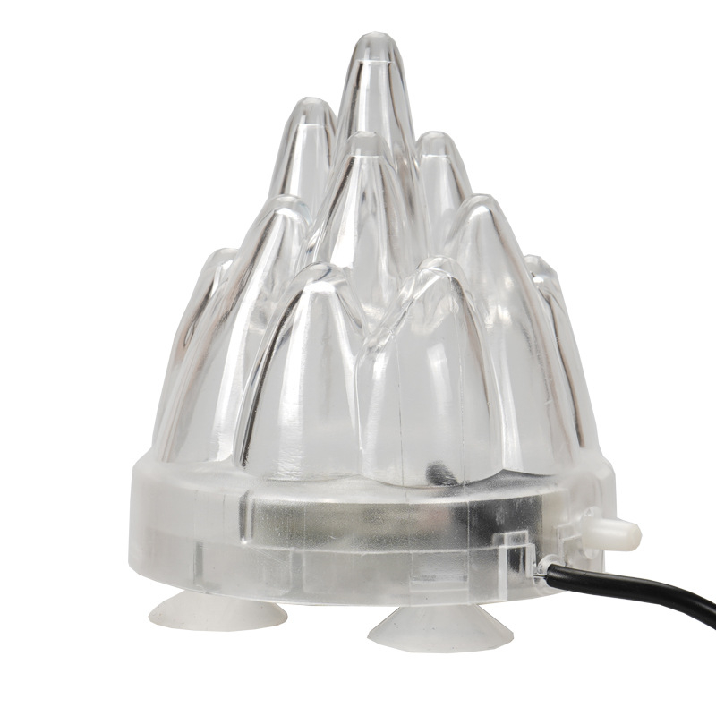 Akvaris buboréklámpa vulkáni tájjal, oxigénpumpa, pagoda lámpa, vízálló