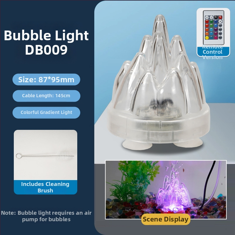 Akvaris buboréklámpa vulkáni tájjal, oxigénpumpa, pagoda lámpa, vízálló