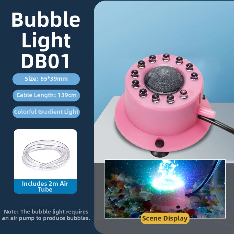 Akvaris buboréklámpa vulkáni tájjal, oxigénpumpa, pagoda lámpa, vízálló