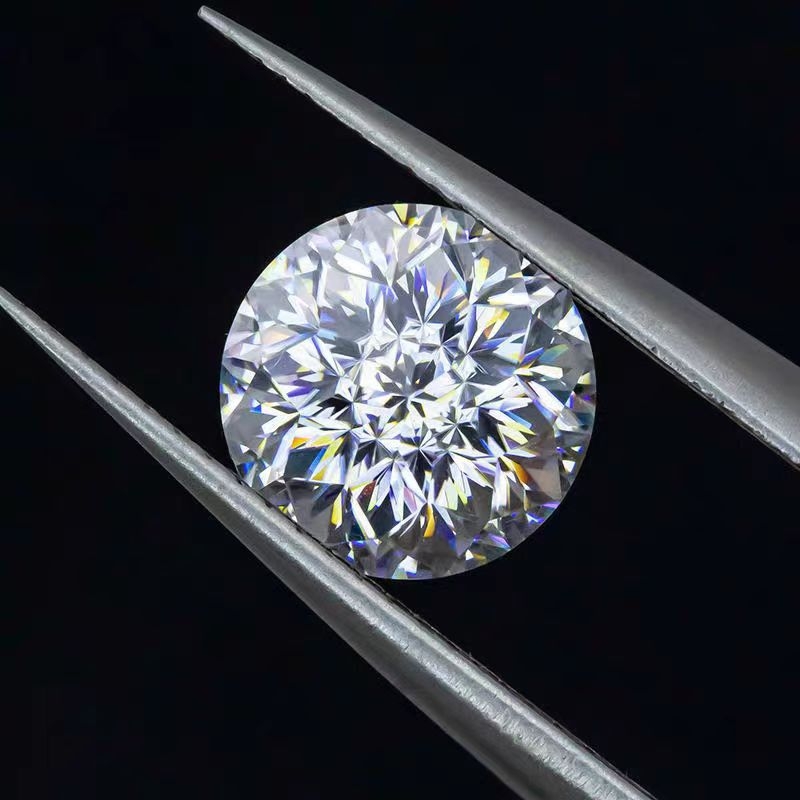 Moissanite λίθος – στρογγυλός, Imperial Κόψη, VVS Διαύγεια, τεχνητή προέλευση