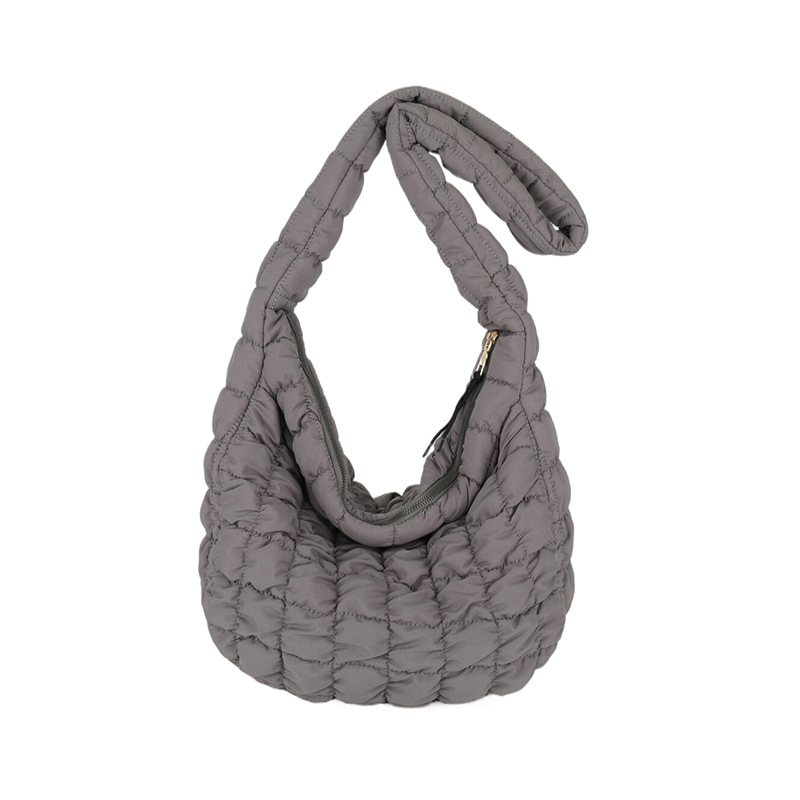 Nylon Tote torba sa zatvaračem, uspravni kvadratni oblik, jedna naramenica, unutarnja džep za telefon, proljetna sezona 2024