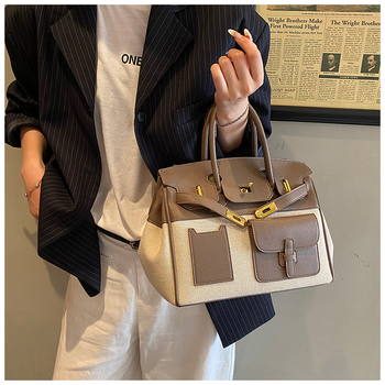 Crossbody torbica s urbanim minimalističkim stilom, PU materijal, horizontalni kvadratni oblik, otvor s poklopcem, džep za mobitel