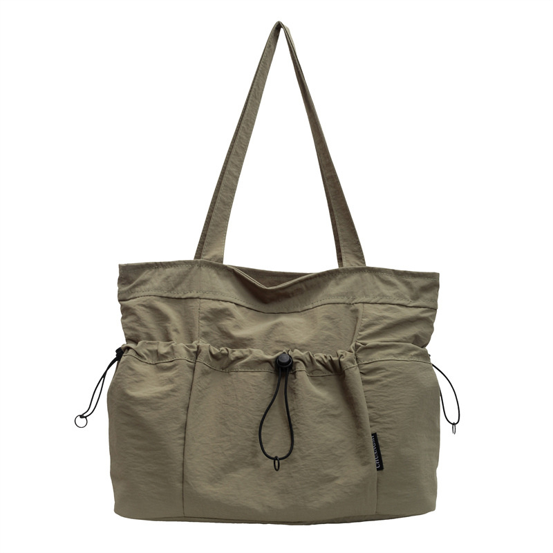 Ženska Tote torba s crossbody remenom, gradski minimalisticki stil, platno, zatvarač, poliester podstava, Jinmao