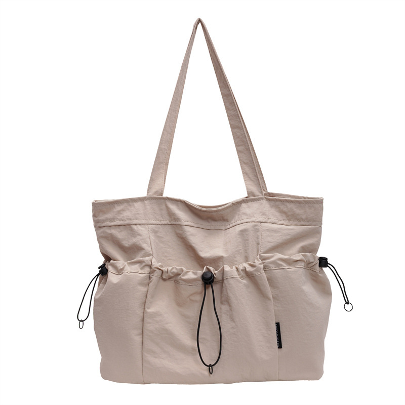 Ženska Tote torba s crossbody remenom, gradski minimalisticki stil, platno, zatvarač, poliester podstava, Jinmao