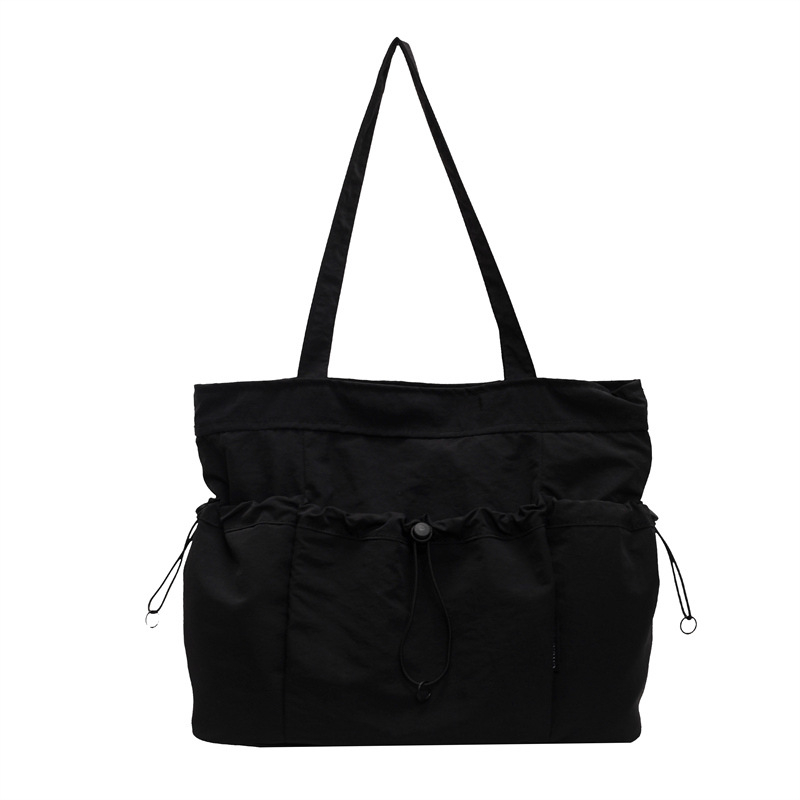 Ženska Tote torba s crossbody remenom, gradski minimalisticki stil, platno, zatvarač, poliester podstava, Jinmao