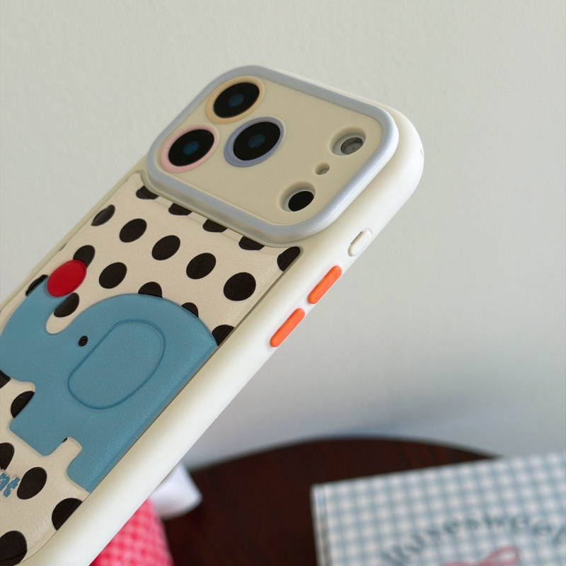 Kućište za iPhone – crtani slon s točkicama, TPU, otporno na pad, otisak, kompatibilno s iPhone 11–14 Pro/Pro Max