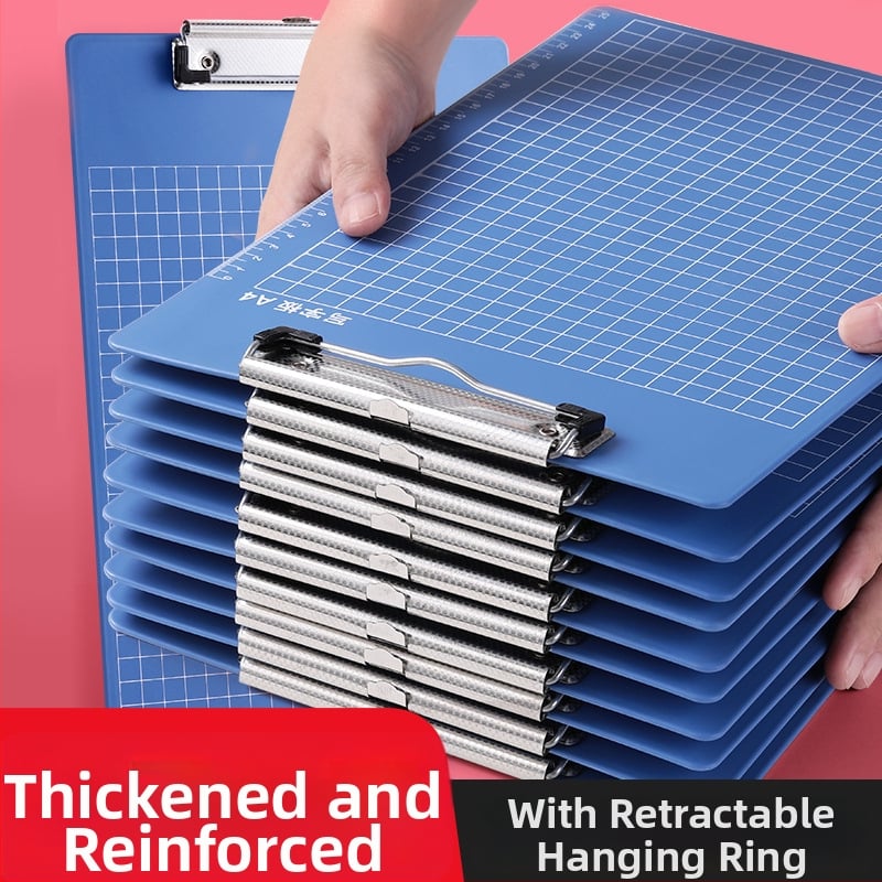 Vastag A4-es dokumentum mappa klipekkel – asztali írásra és kottaíráshoz ideális (modell C1085, PP anyag, üzleti ajándéknak)