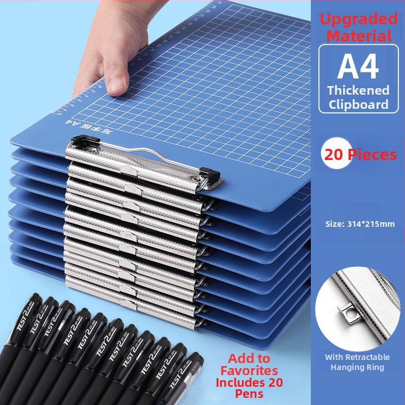 Vastag A4-es dokumentum mappa klipekkel – asztali írásra és kottaíráshoz ideális (modell C1085, PP anyag, üzleti ajándéknak)