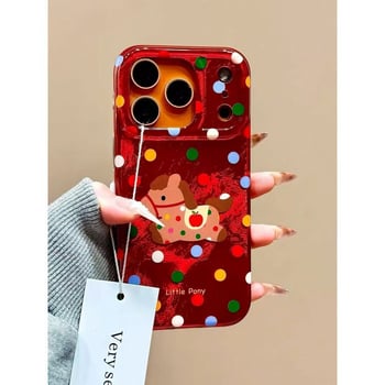 Șnur pentru telefon Chaohsi cu design ponei, silicon, finisaj mat, protecție anti-cădere, pentru iPhone