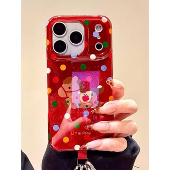 Șnur pentru telefon Chaohsi cu design ponei, silicon, finisaj mat, protecție anti-cădere, pentru iPhone