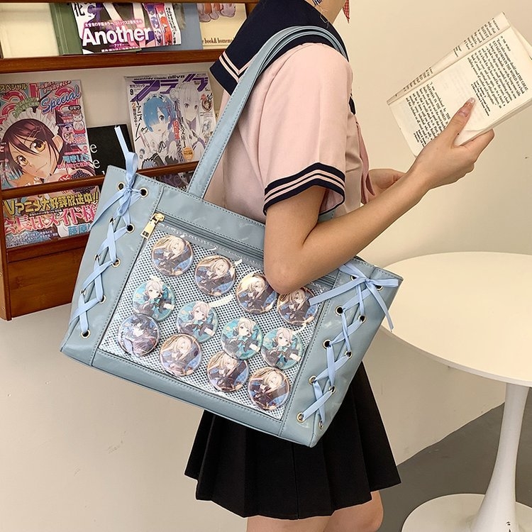 PU tote torba sa zatvaračem, Fresh and Sweet stil, poliesterska podstava, džep za mobitel, dvije ručke