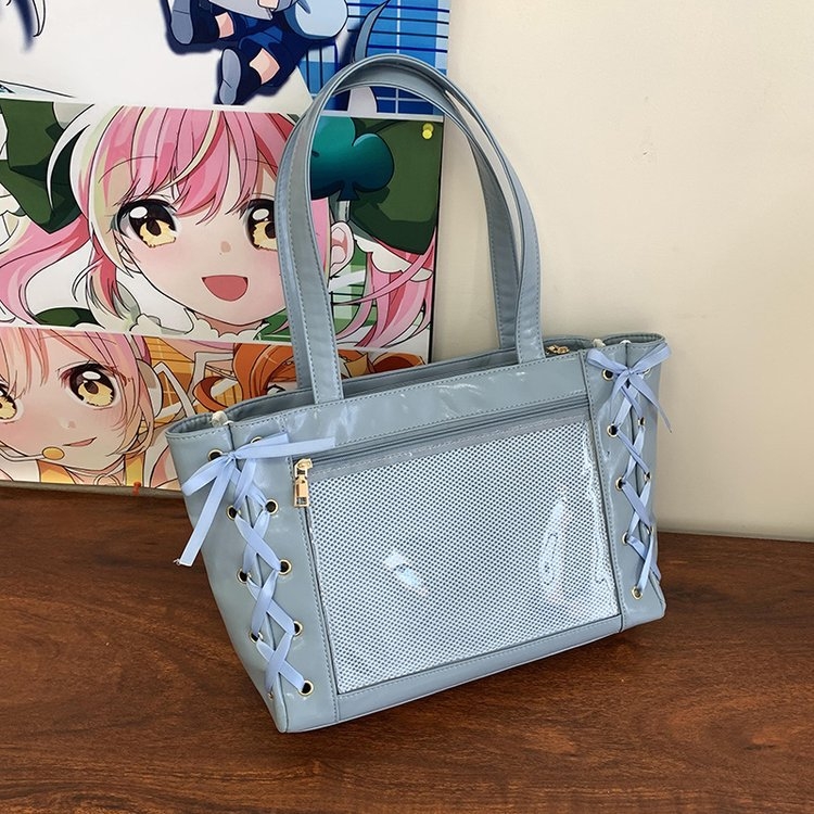 PU tote torba sa zatvaračem, Fresh and Sweet stil, poliesterska podstava, džep za mobitel, dvije ručke