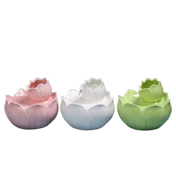 Κεραμικός αυτόματος φοντάν ποτίσματος για γάτες με κυκλοφορούν νερό, USB τροφοδοσία, μη αποσπώμενο