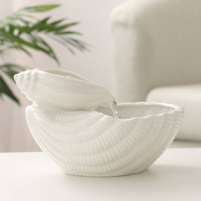 Κεραμικός αυτόματος φοντάν ποτίσματος για γάτες με κυκλοφορούν νερό, USB τροφοδοσία, μη αποσπώμενο