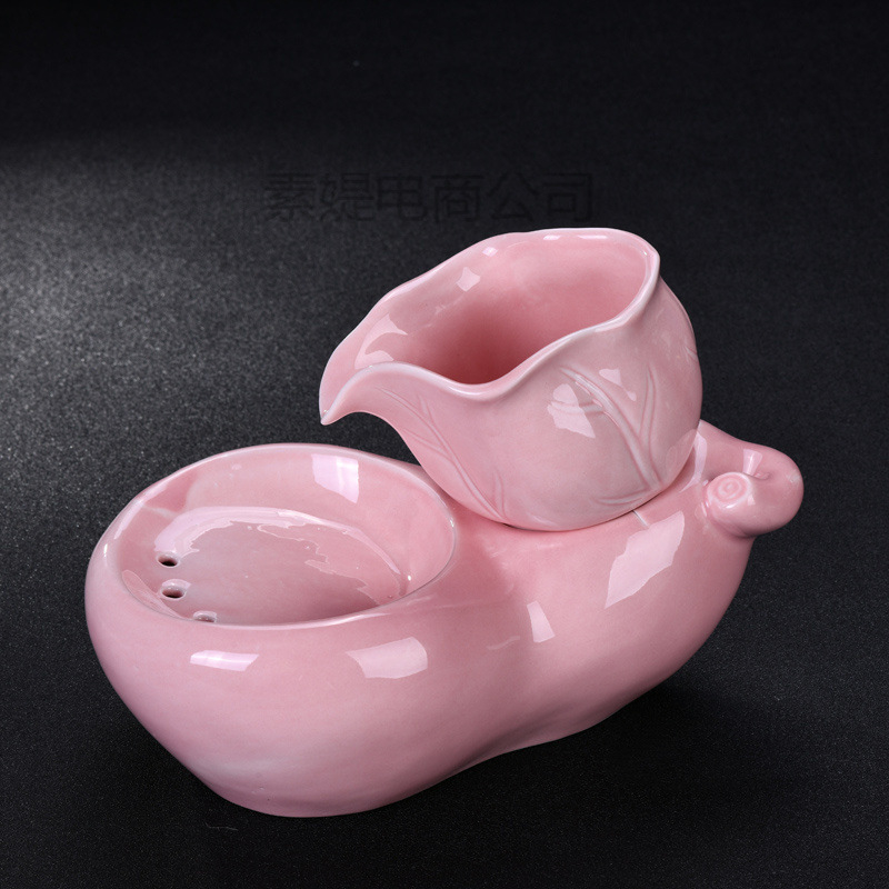 Κεραμικός αυτόματος φοντάν ποτίσματος για γάτες με κυκλοφορούν νερό, USB τροφοδοσία, μη αποσπώμενο