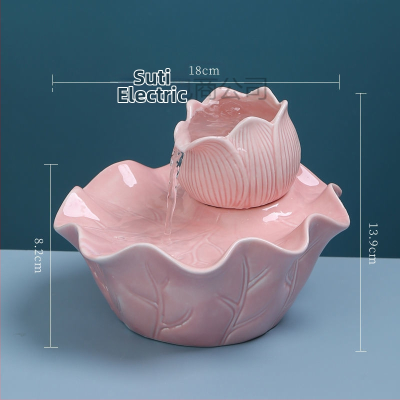 Κεραμικός αυτόματος φοντάν ποτίσματος για γάτες με κυκλοφορούν νερό, USB τροφοδοσία, μη αποσπώμενο