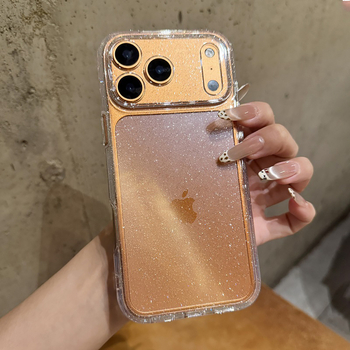 Husa pentru iPhone 17 Pro Max — PC transparent, textură gravată, protecție anti-cadere, stil INS