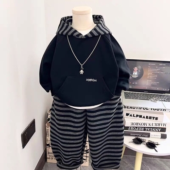 Dvostruki dječji set za jesen – unisex, korejski stil dukserica, poliestern