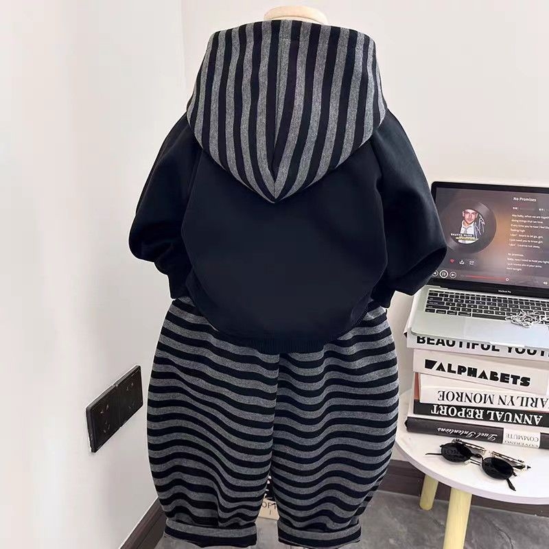 Dvostruki dječji set za jesen – unisex, korejski stil dukserica, poliestern