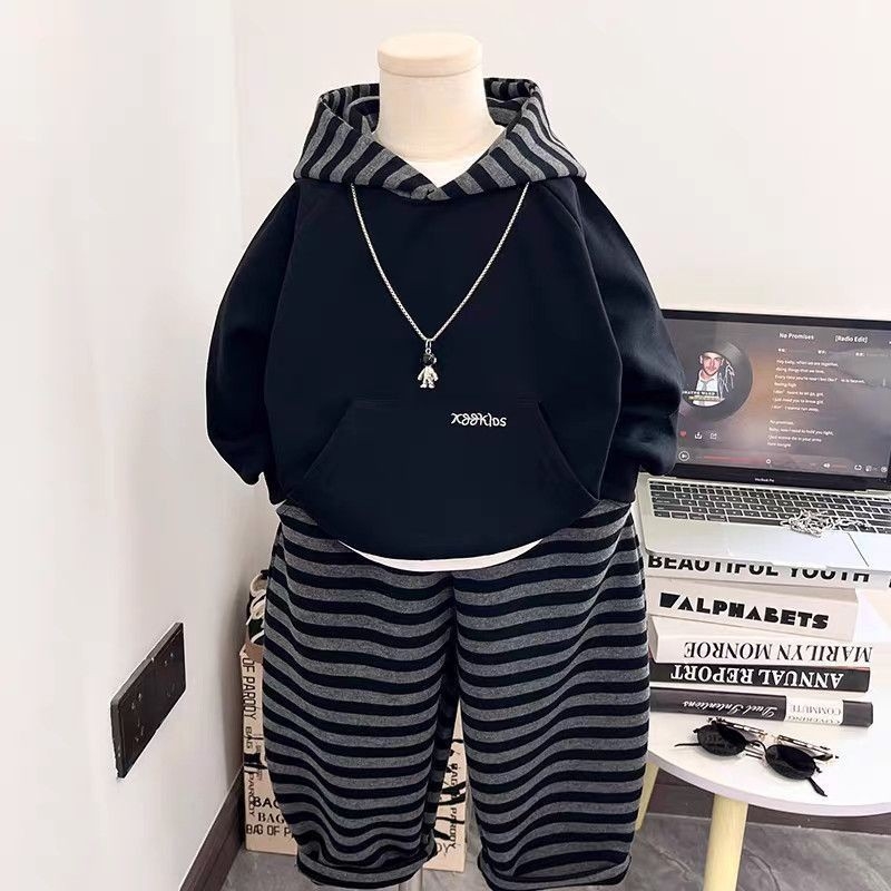 Dvostruki dječji set za jesen – unisex, korejski stil dukserica, poliestern