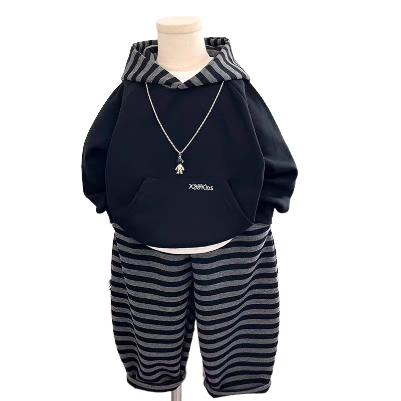 Dvostruki dječji set za jesen – unisex, korejski stil dukserica, poliestern