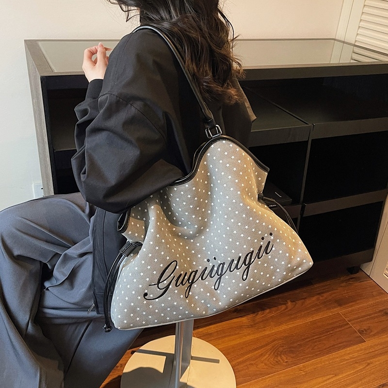 Κορεατικό ρετρό λεοπάρ σουέτ Τσάντα Tote με διπλές λαβές, κλείσιμο με φερμουάρ, εσωτερική τσέπη με φερμουάρ, οριζόντιο τετράγωνο σχήμα