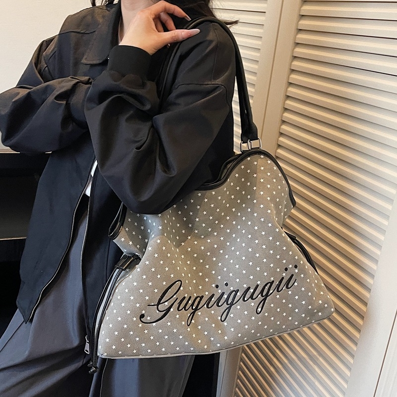 Κορεατικό ρετρό λεοπάρ σουέτ Τσάντα Tote με διπλές λαβές, κλείσιμο με φερμουάρ, εσωτερική τσέπη με φερμουάρ, οριζόντιο τετράγωνο σχήμα