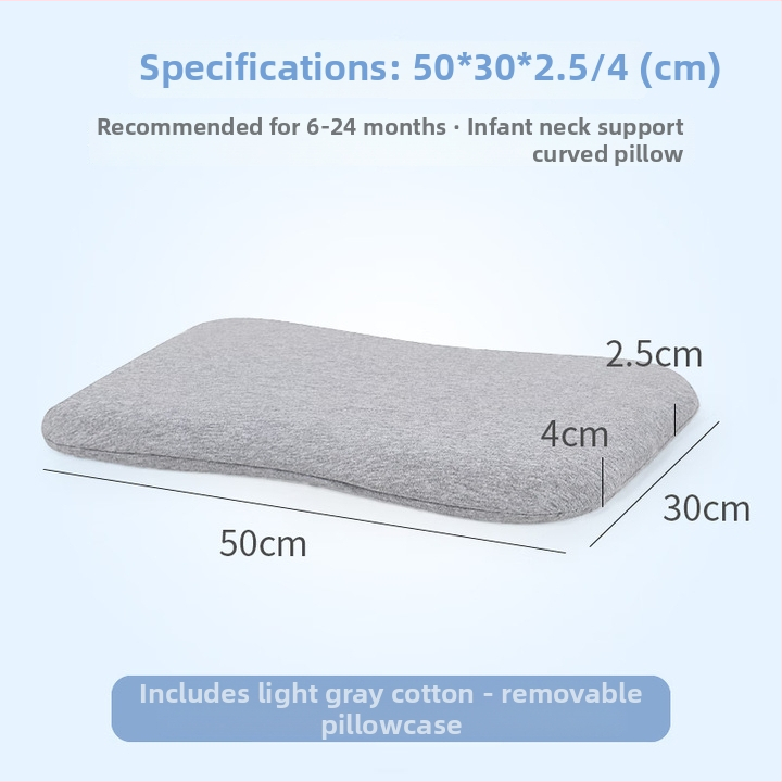 Детска възглавница от естествен латекс — покривка от 100% памук, форма извънземна, съдържание на латекс 90% или повече