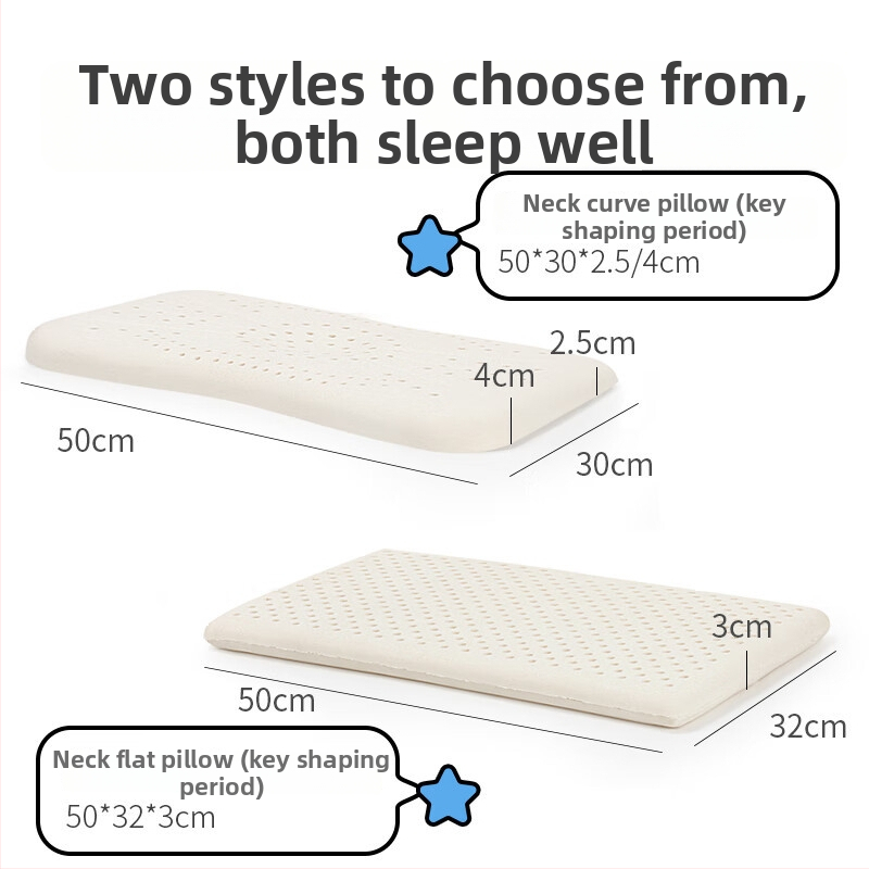 Detská vankúš z prírodného latexu — poťah z 100% bavlny, tvar mimozemšťan, obsah latexu 90%+