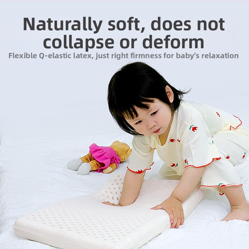 Detská vankúš z prírodného latexu — poťah z 100% bavlny, tvar mimozemšťan, obsah latexu 90%+