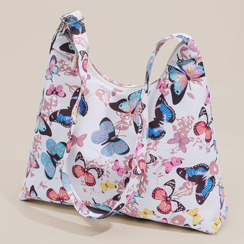 Τσάντα ώμου, σε αστικό μινιμαλιστικό στυλ από νάιλον, σχήματος dumpling, με φερμουάρ και εσωτερικό θήκη