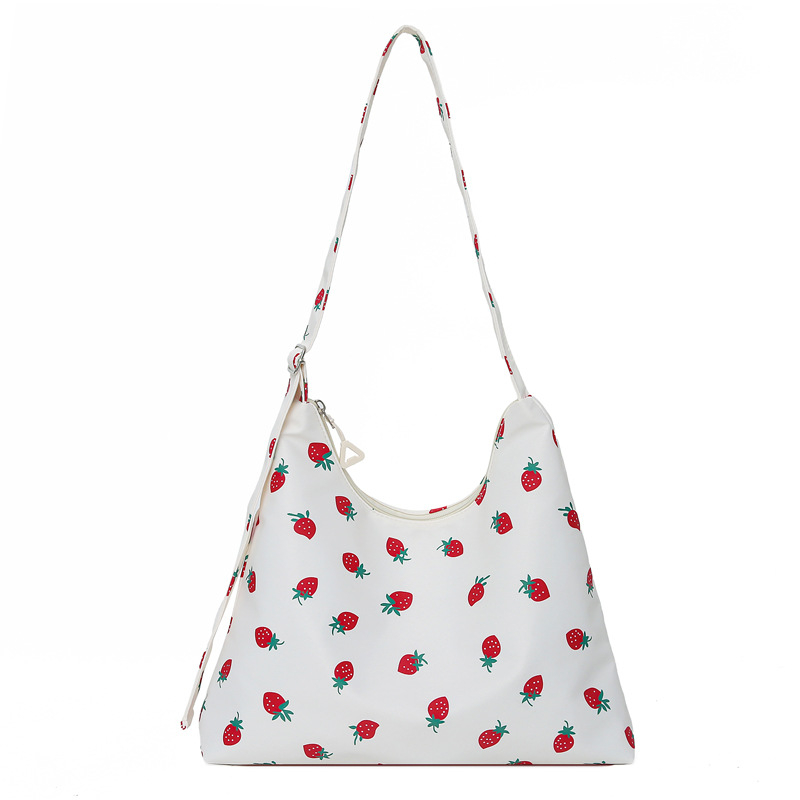 Τσάντα ώμου, σε αστικό μινιμαλιστικό στυλ από νάιλον, σχήματος dumpling, με φερμουάρ και εσωτερικό θήκη