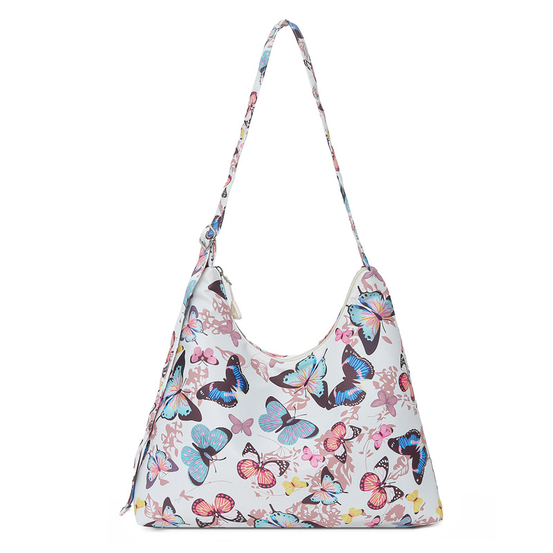 Τσάντα ώμου, σε αστικό μινιμαλιστικό στυλ από νάιλον, σχήματος dumpling, με φερμουάρ και εσωτερικό θήκη