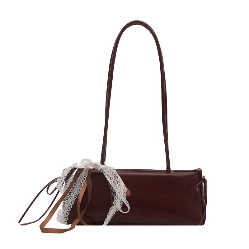 Ženska baguette torba u urbanom minimalističkom stilu, PU materijal, vodoravni kvadratni oblik, zatvarač, poliester podstava