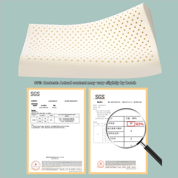 Детска латексова възглавница Kadoubei — естествен латекс, съдържание латекс повече от 90%, ядро: 100% памук, форма: правоъгълник