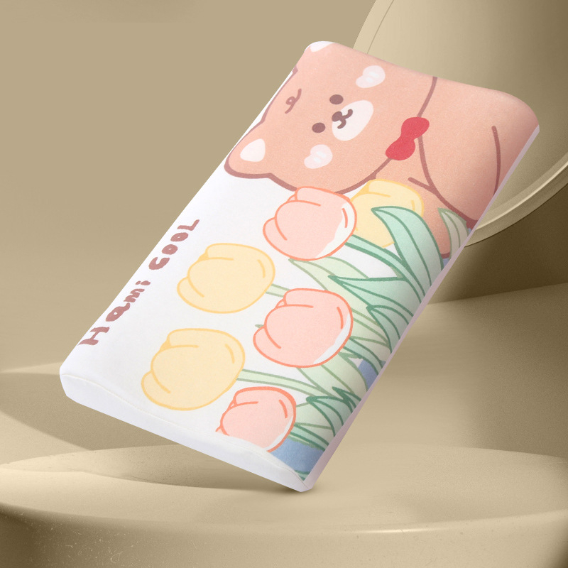 Детска латексова възглавница Kadoubei — естествен латекс, съдържание латекс повече от 90%, ядро: 100% памук, форма: правоъгълник