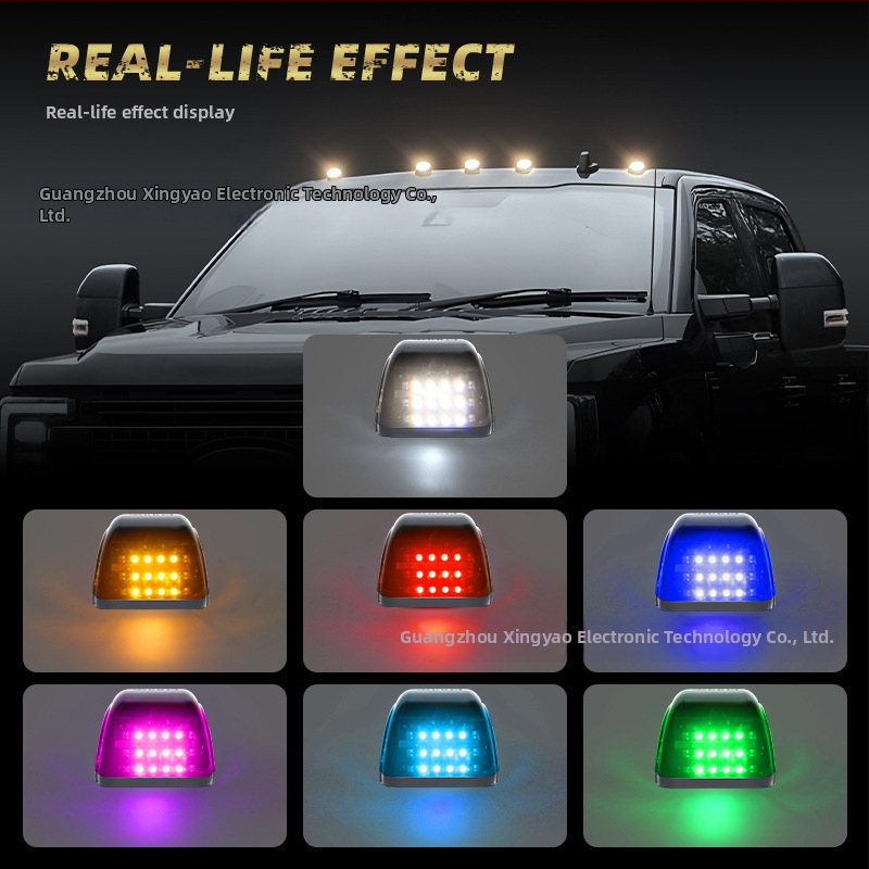 Solárne svetlo pre kabínový markér na streche – 12 LED, 5W, 12V, 500 lm, ABS