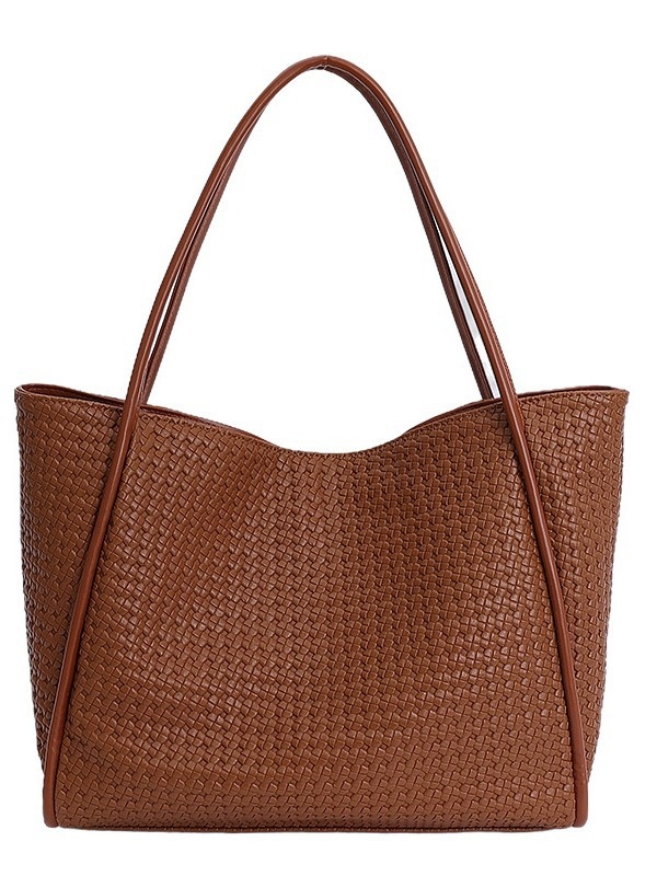 Γυναικεία vintage tote τσάντα – PU δέρμα, κάθετος τετράγωνος σχήματος, μαγνητικό κλείσιμο, κρυφή τσέπη με φερμουάρ, δύο ιμάντες ώμου