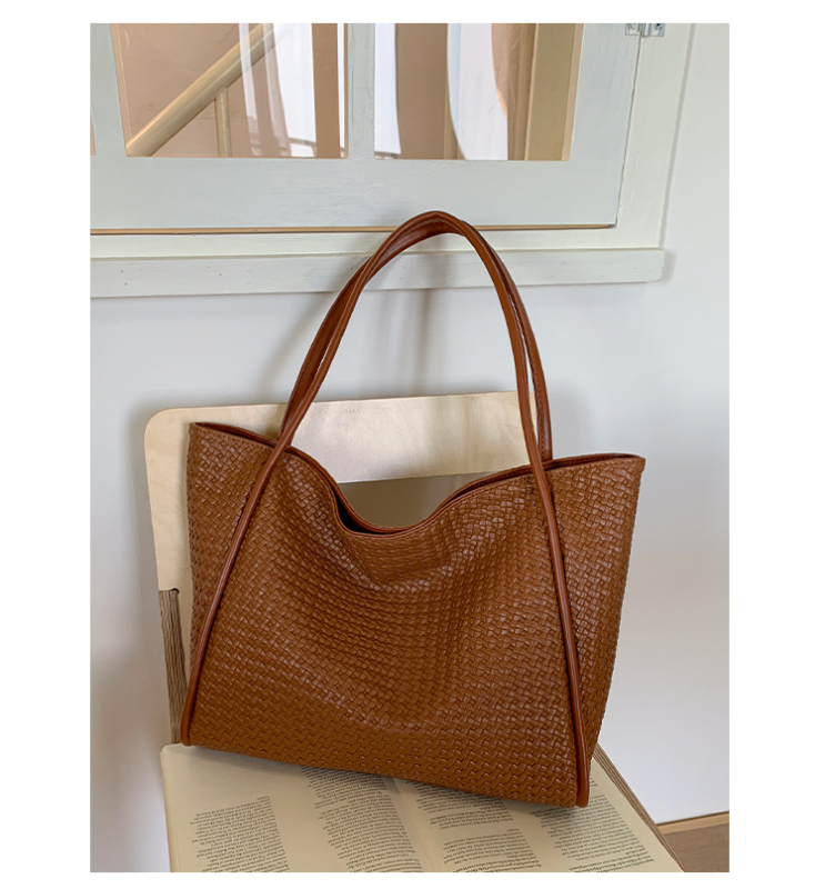 Γυναικεία vintage tote τσάντα – PU δέρμα, κάθετος τετράγωνος σχήματος, μαγνητικό κλείσιμο, κρυφή τσέπη με φερμουάρ, δύο ιμάντες ώμου