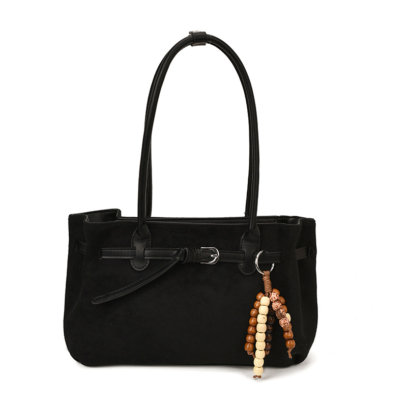 Torba za pazuh od kože jelena – horizontalni kvadratni oblik, zatvarač, skriveni džep sa džepom za telefon, gradski stil