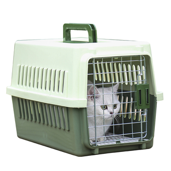 Carrier din plastic pentru animale, 48L, model Cartoon, transport pentru pisici și câini