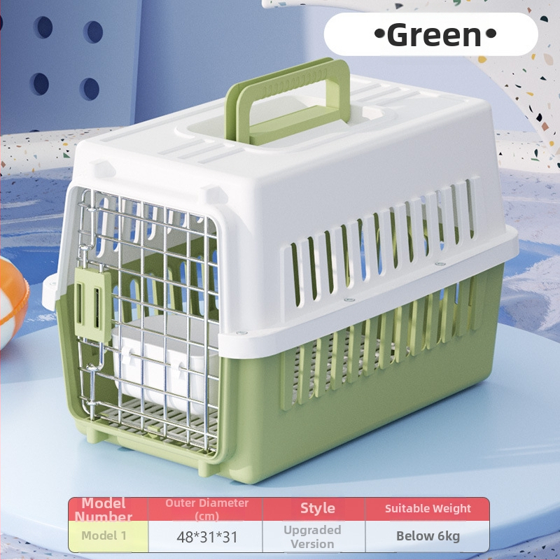 Carrier din plastic pentru animale, 48L, model Cartoon, transport pentru pisici și câini